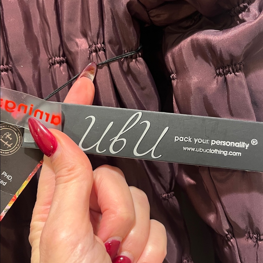 NWT UBU Reversible Quilted Long Jacket COAT art deco to wear wearable art galaxy - Picture 7 of 16